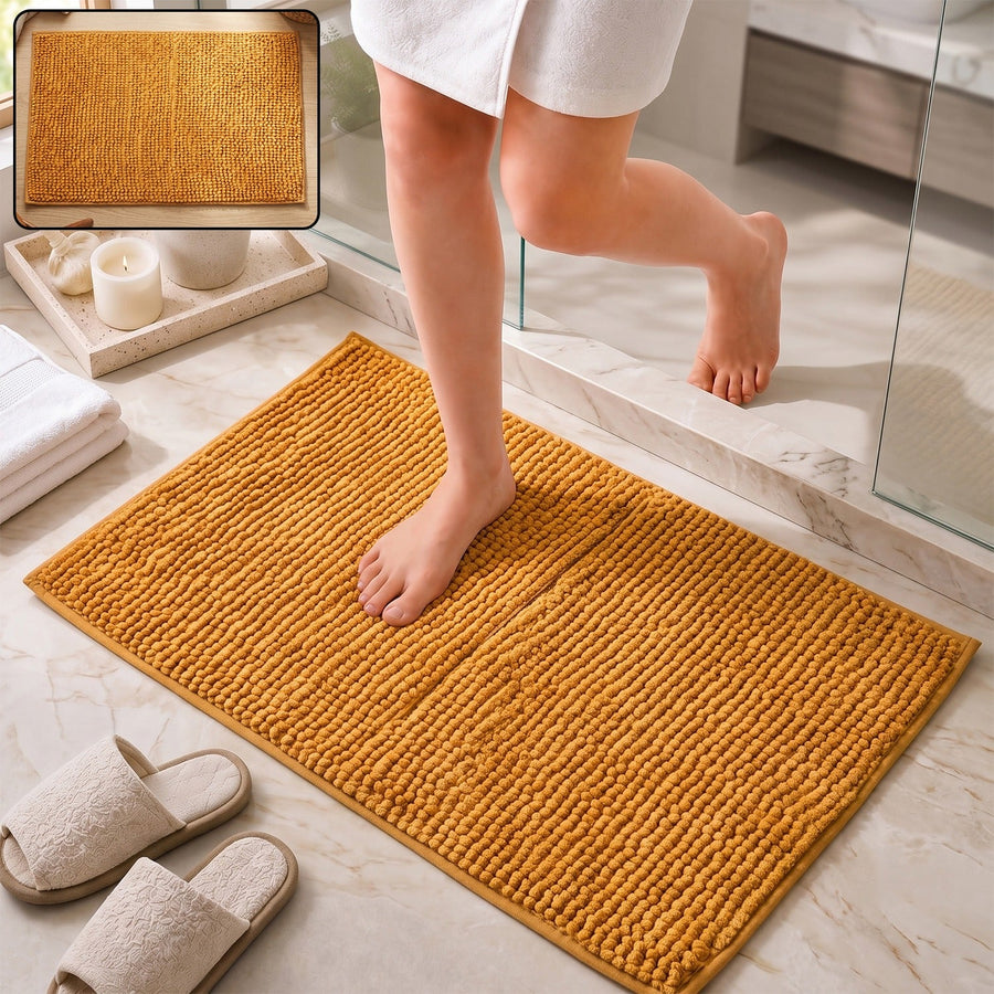 Anti Slip Absorbent Floor Mat 77 x 49 Cm Soft Microfiber Door Mat (1 Pc)