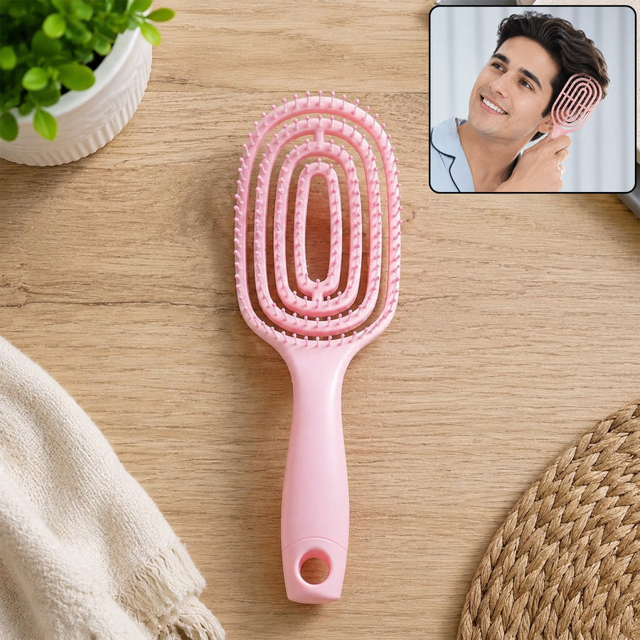 Men's Hair Brush Curved Detangling Massage Comb for Styling & Grooming