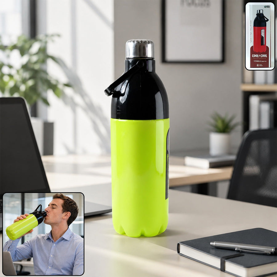Large Capacity Water Bottle 1700ml – Leakproof with Carry Strap