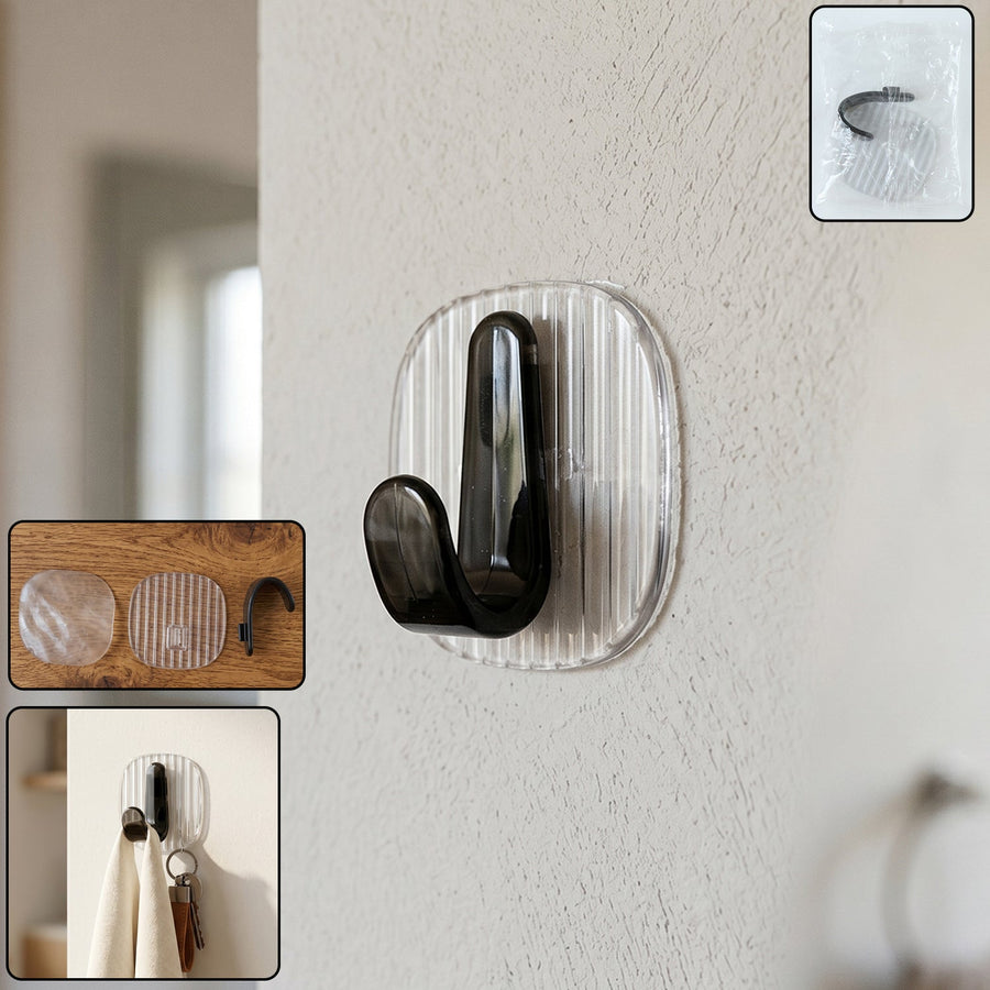 Multipurpose Self Adhesive Wall Hook – Strong & Waterproof for Easy Home Organization