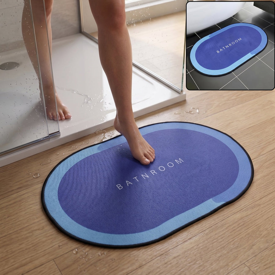 Anti-Slip Bathroom Floor Mat, Super Absorbent Quick-Dry Bath Mat (1 Pc)