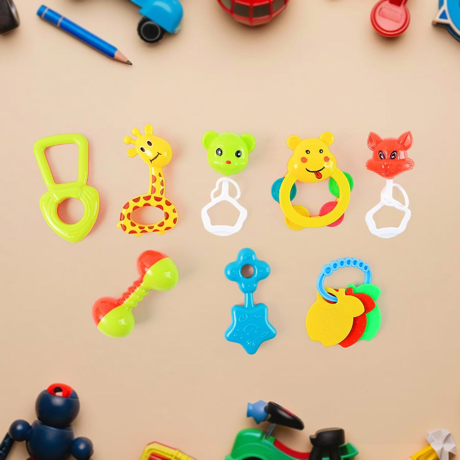 Baby Rattle Set – 8 Pieces of Safe Colorful Toys