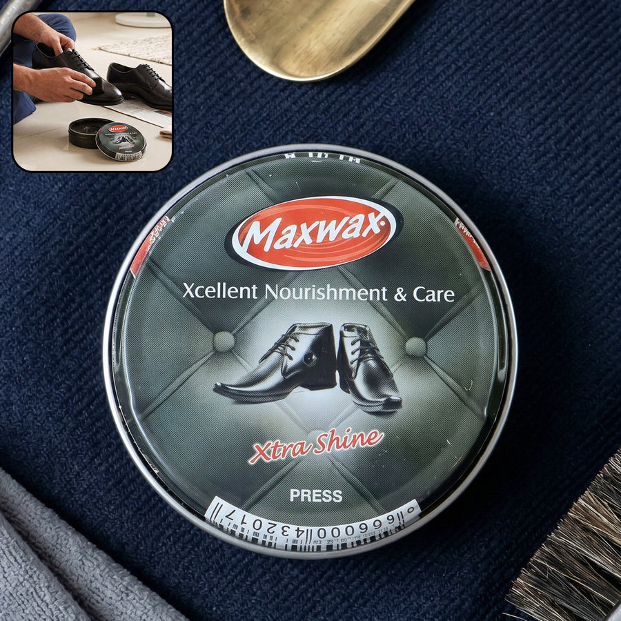 Maxwax black shoe polish cream – Deep nourishment & shine