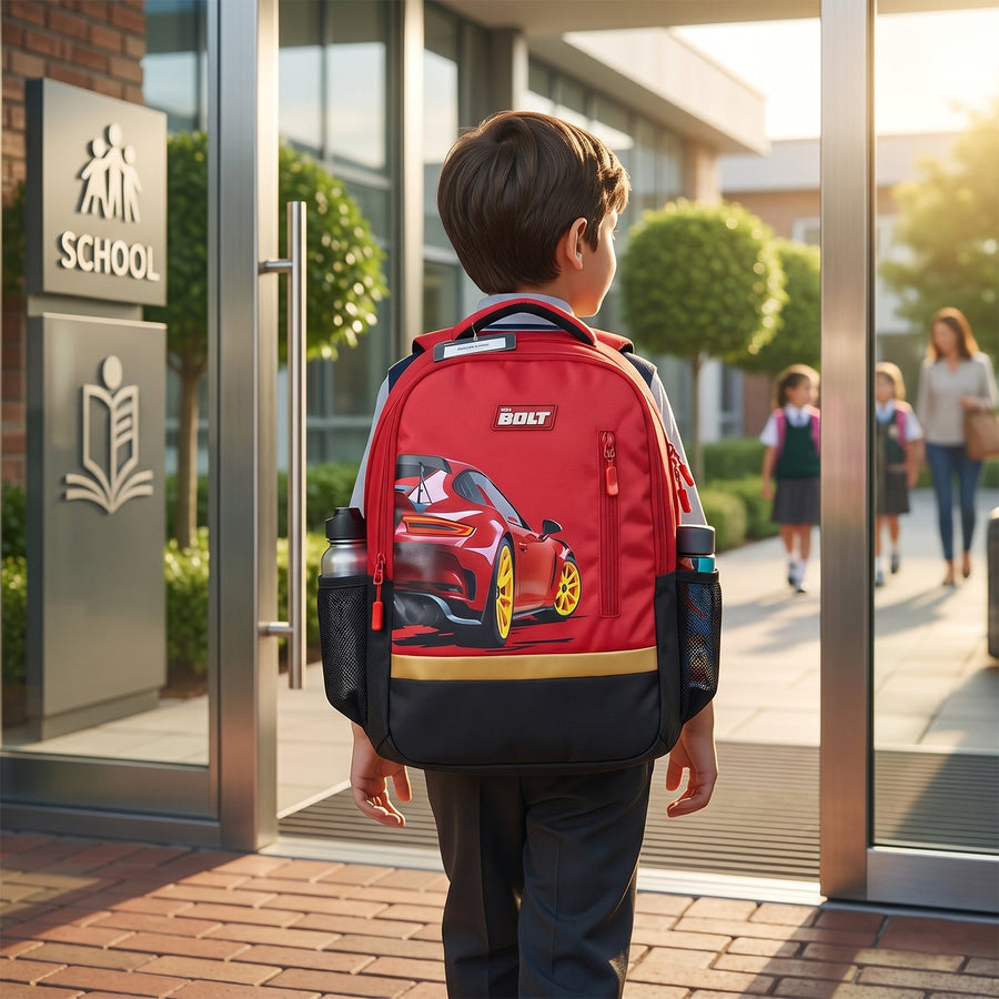 19-inch Kid’s School Bag – Spacious & Stylish with Car Design