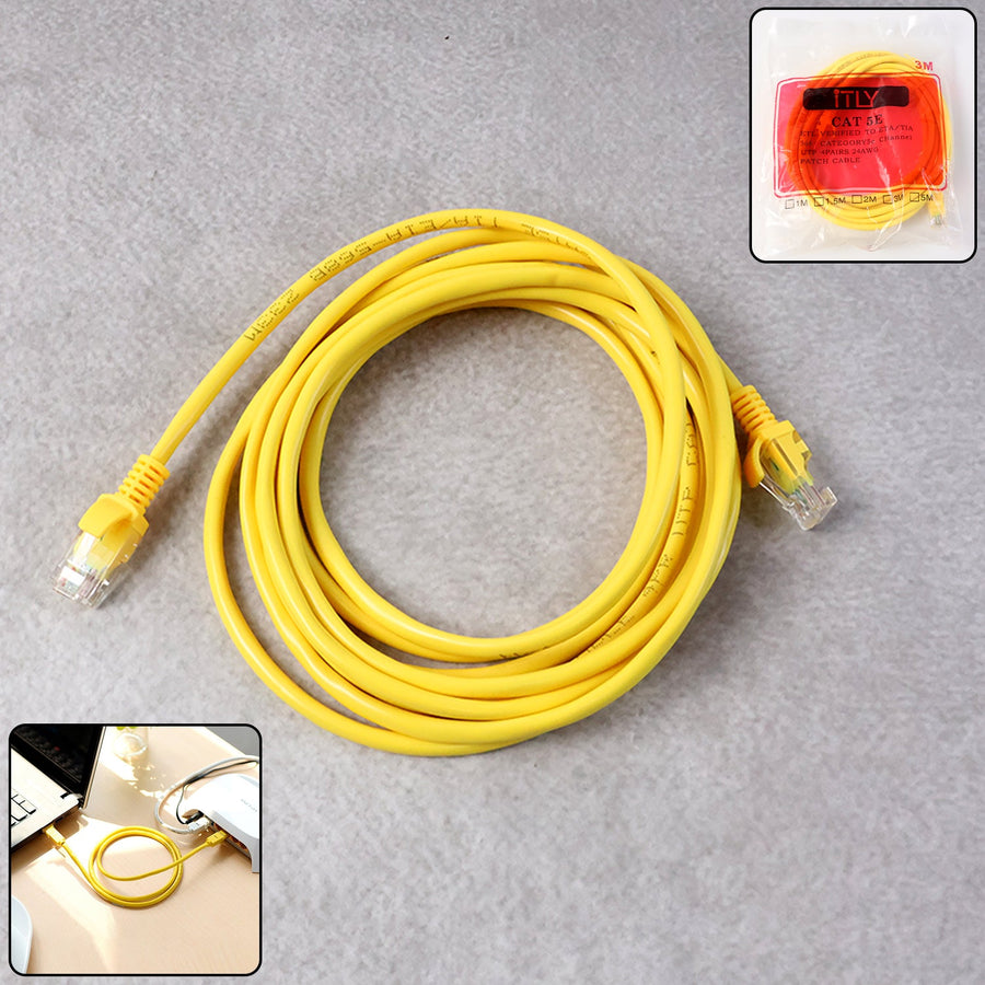 CAT 5E Ethernet Cable 3 Meter – High-Speed Stable Connection