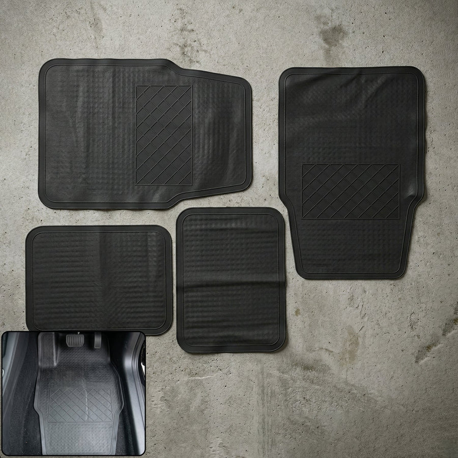 Heavy Duty Anti-Slip Rubber Car Foot Mat Set – Waterproof & Durable