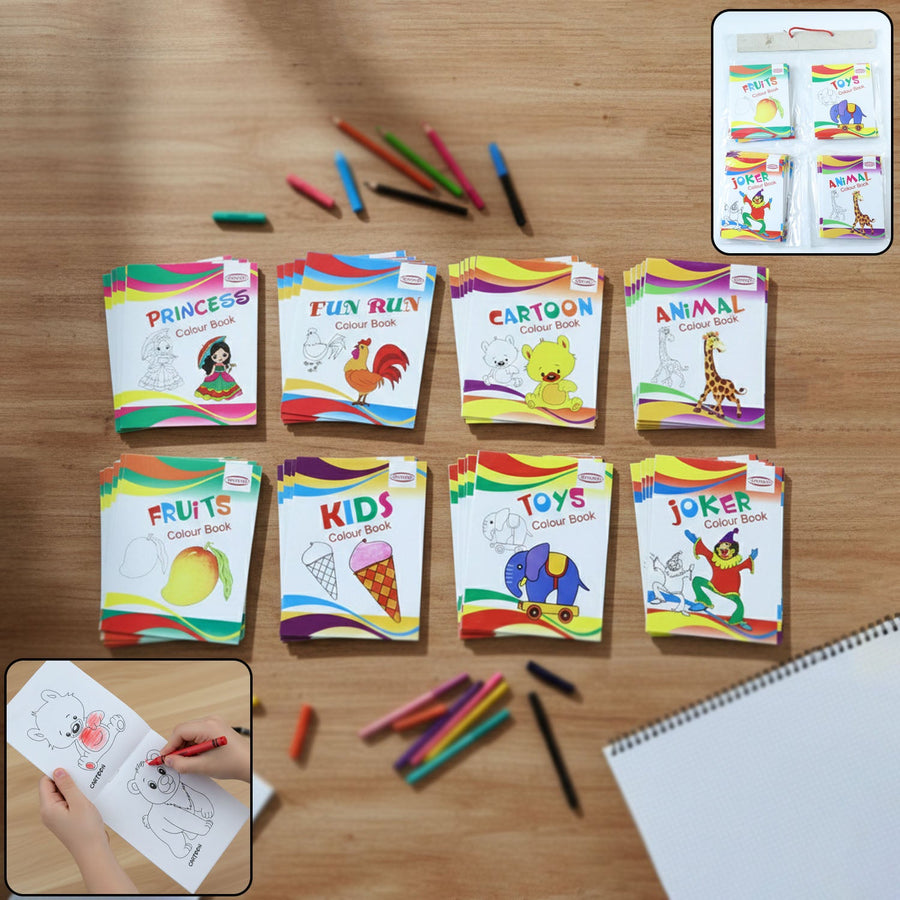 Kids Educational Colouring Book Set – 40-Piece Multi-Theme Fun