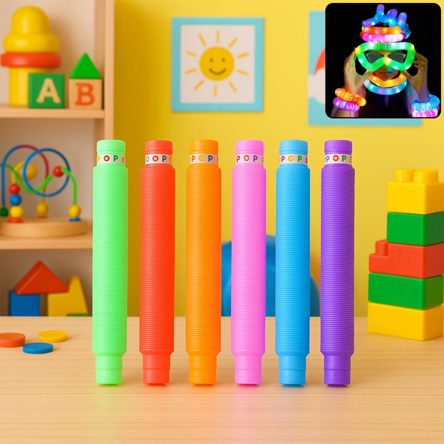 LED Glow Pop Tube – Stretchable Light-Up Sensory Toy