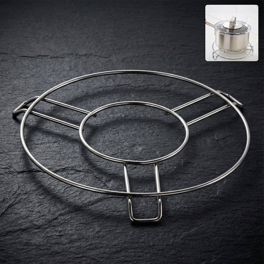 Stainless Steel Hot Pot Stand – Durable Heatproof Cookware Rack