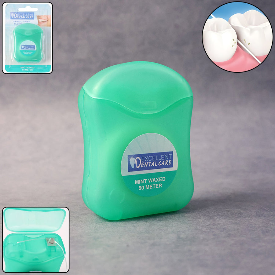 Mint Waxed Dental Floss – Smooth Glide & Fresh Breath 50m