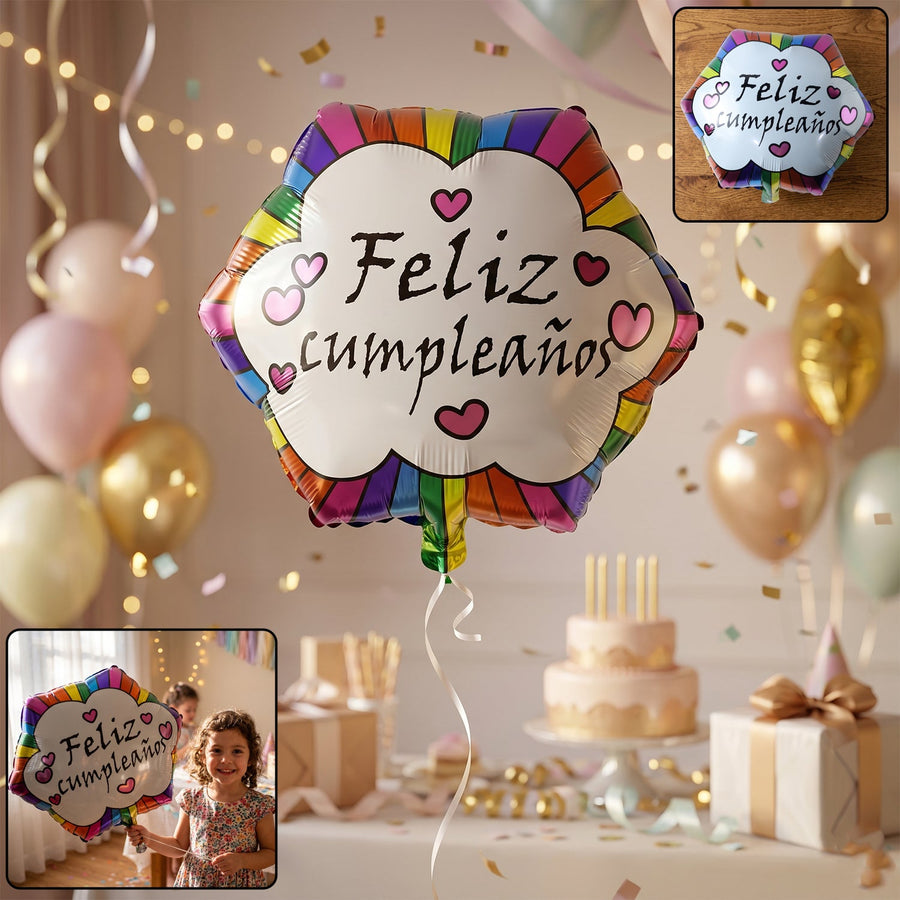 Feliz Cumpleanos Foil Balloon – Vibrant Birthday Decoration