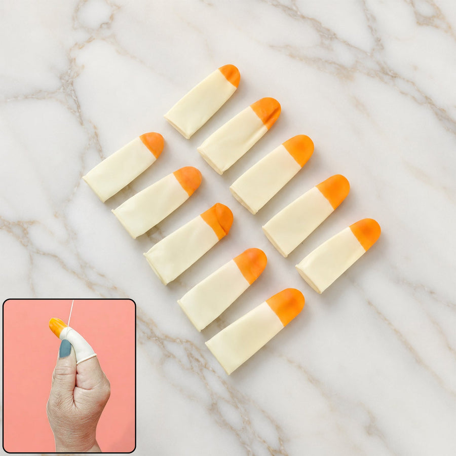 Silicone Finger Protector Caps, Reusable Anti Slip Fingertip Covers (10 Pcs Set)