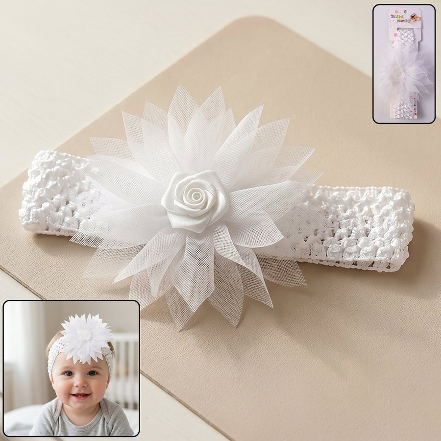 Baby Headband – Soft Elastic Floral Design for Comfort & Style