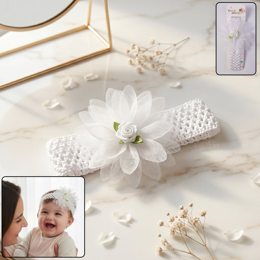 Cute Soft Elastic Floral Baby Headband – Comfortable & Stylish