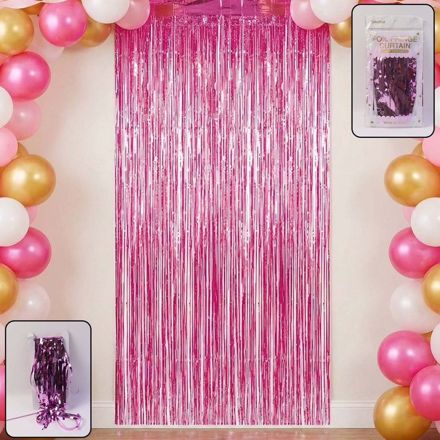 Foil Fringe Curtain – Metallic Shimmer Party Backdrop