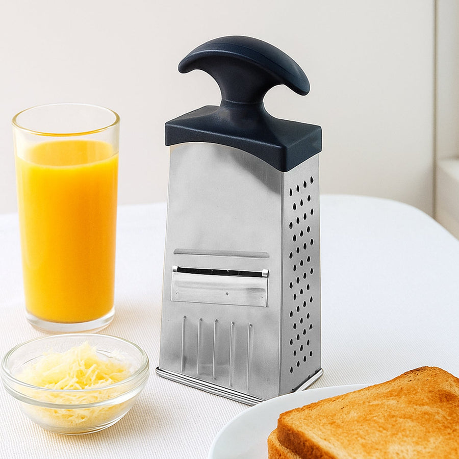 Stainless Steel 4-in-1 Grater & Slicer – Multipurpose Kitchen Tool