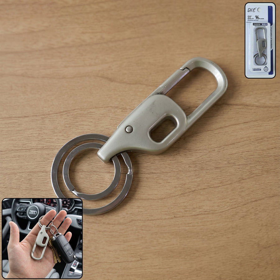 Metal Key Holder – Heavy Duty Carabiner Style Keychain for Secure Keys