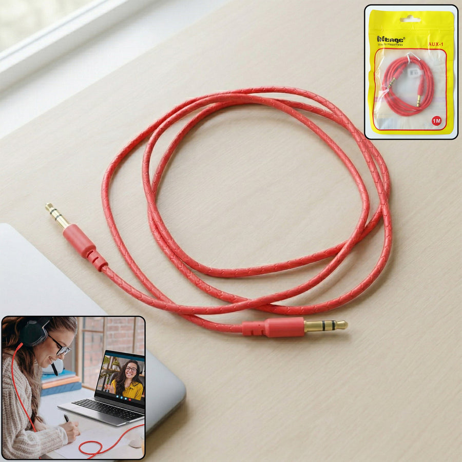 3.5mm AUX Audio Cable – High-Quality Stereo Sound for Devices