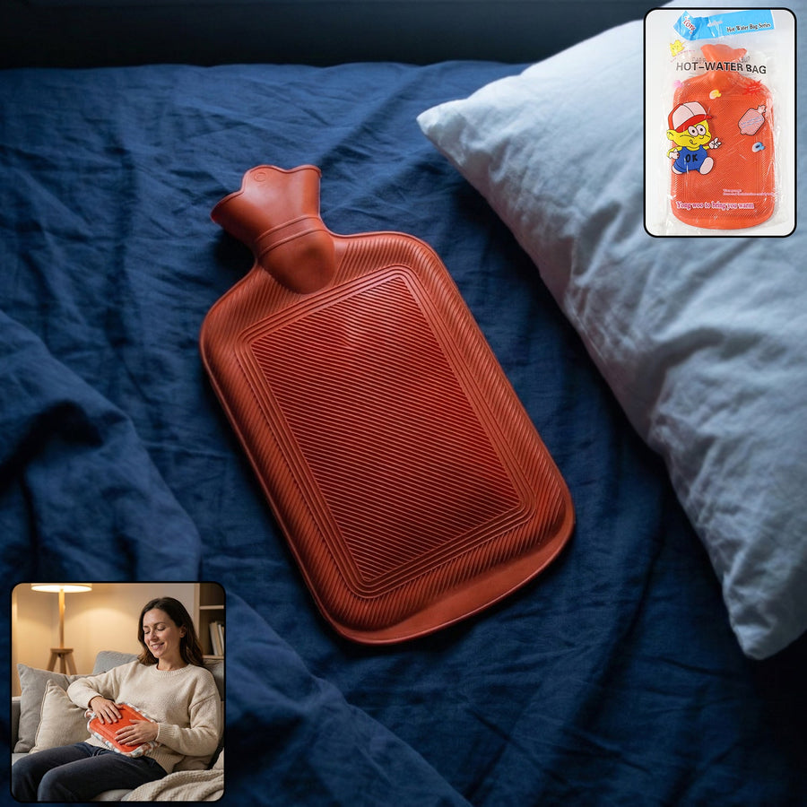 Hot Water Bag for Pain Relief – Durable Leak-Proof Rubber (31x18 cm)