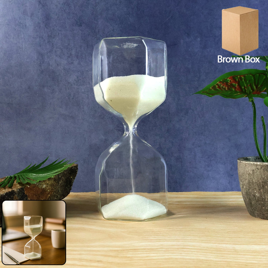 Glass Hourglass Timer – Elegant 2.5-Minute Visual Focus Timer