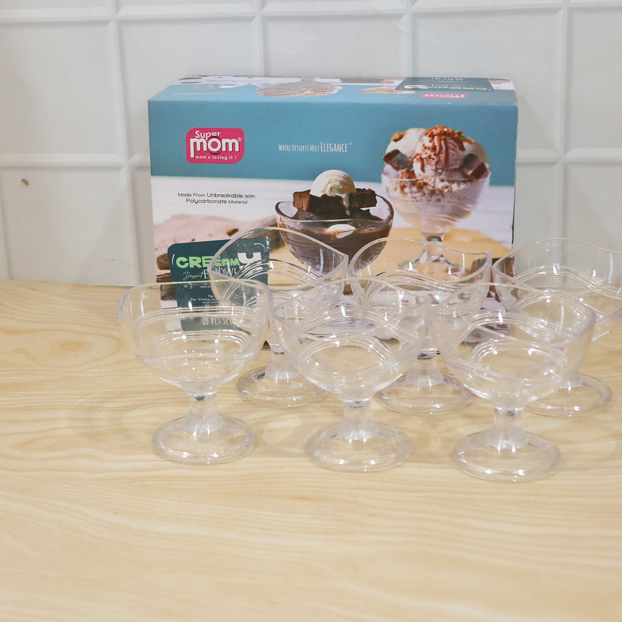 Unbreakable Creamy Dessert Bowls – Elegant, Durable & Crystal Clear