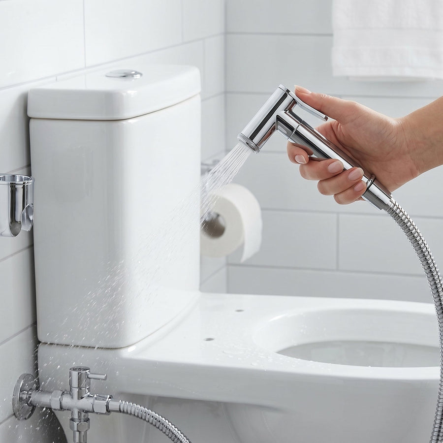 Brass Shattaf Health Faucet – Durable Chrome Finish for Hygiene