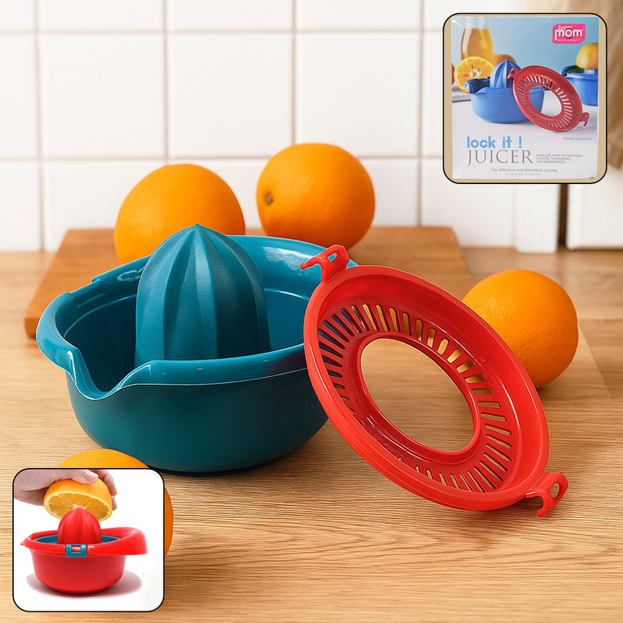 Manual Citrus Juicer – Premium Hand Press with Lock & Strainer