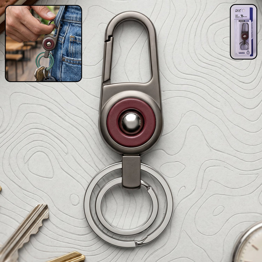 Heavy Duty Metal Key Holder – Secure Clipping & Dual Rings