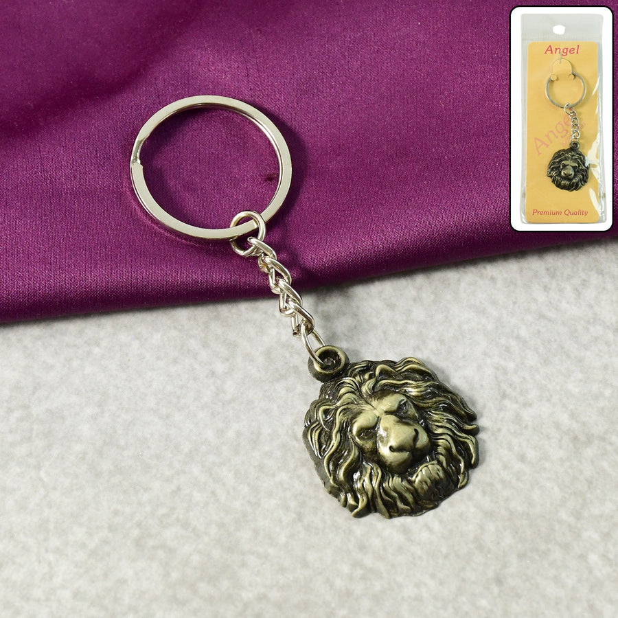Lion Head Metal Keychain – Durable and Stylish Design
