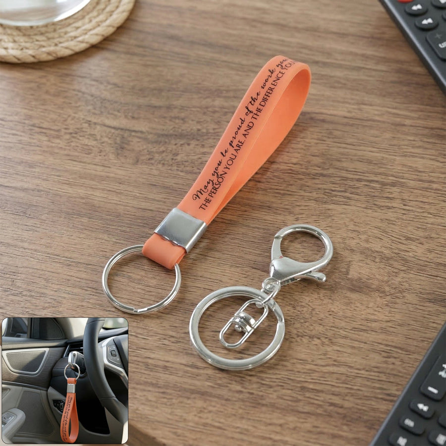 Silicone Wrist Strap Keychain – Durable & Lightweight for Daily Use
