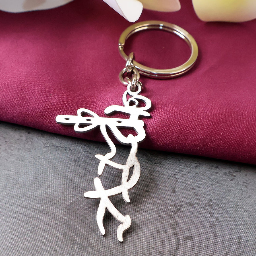 Krishna Flute Keychain – Durable Stainless Steel Spiritual Accessory