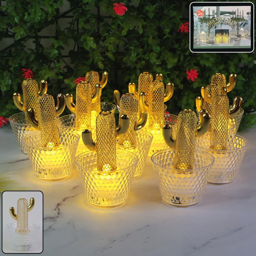 Cactus LED Tealight Candles – Unique Flameless Decorative Set