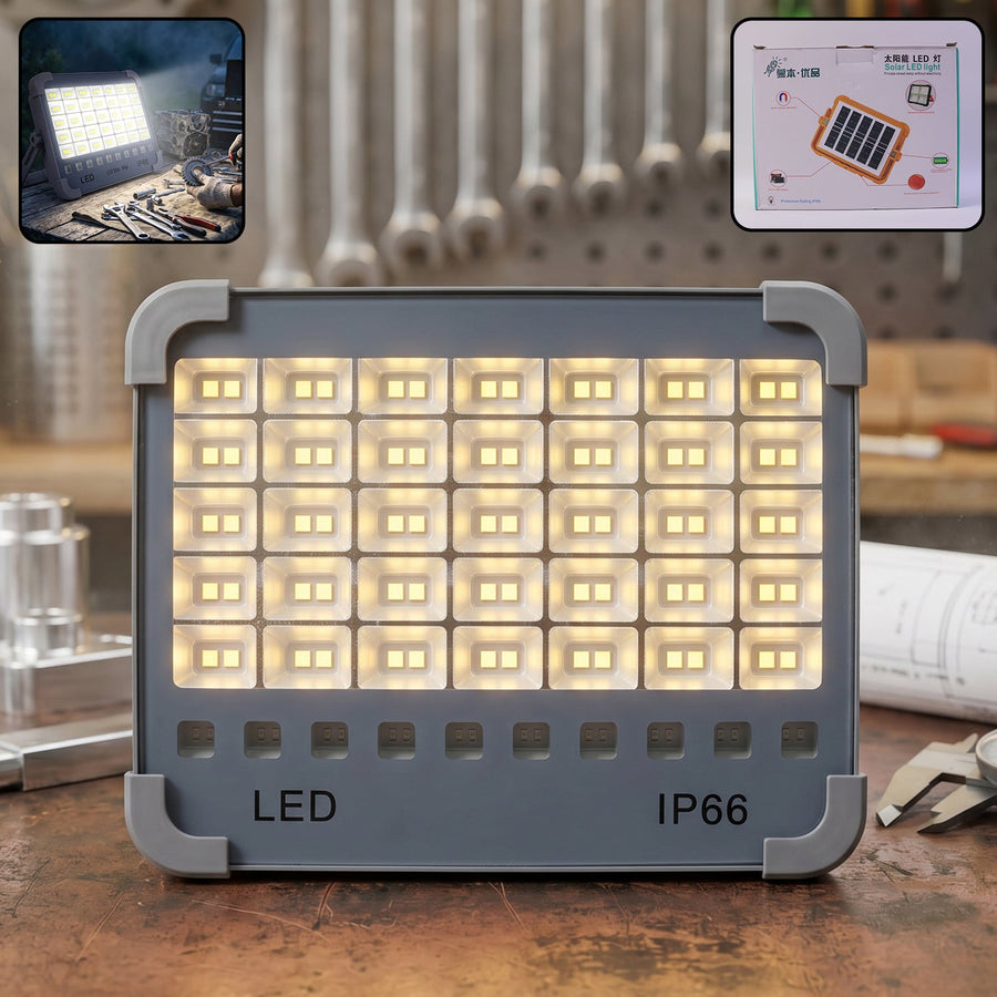 Solar USB Rechargeable LED Flood Light – Waterproof & Portable