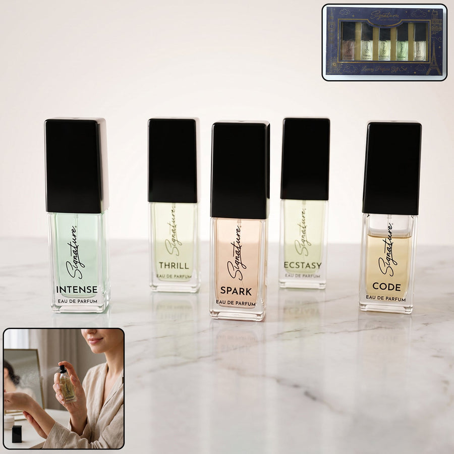 Luxury Perfume Gift Set – 5 Long-Lasting Eau de Parfums in Travel Size