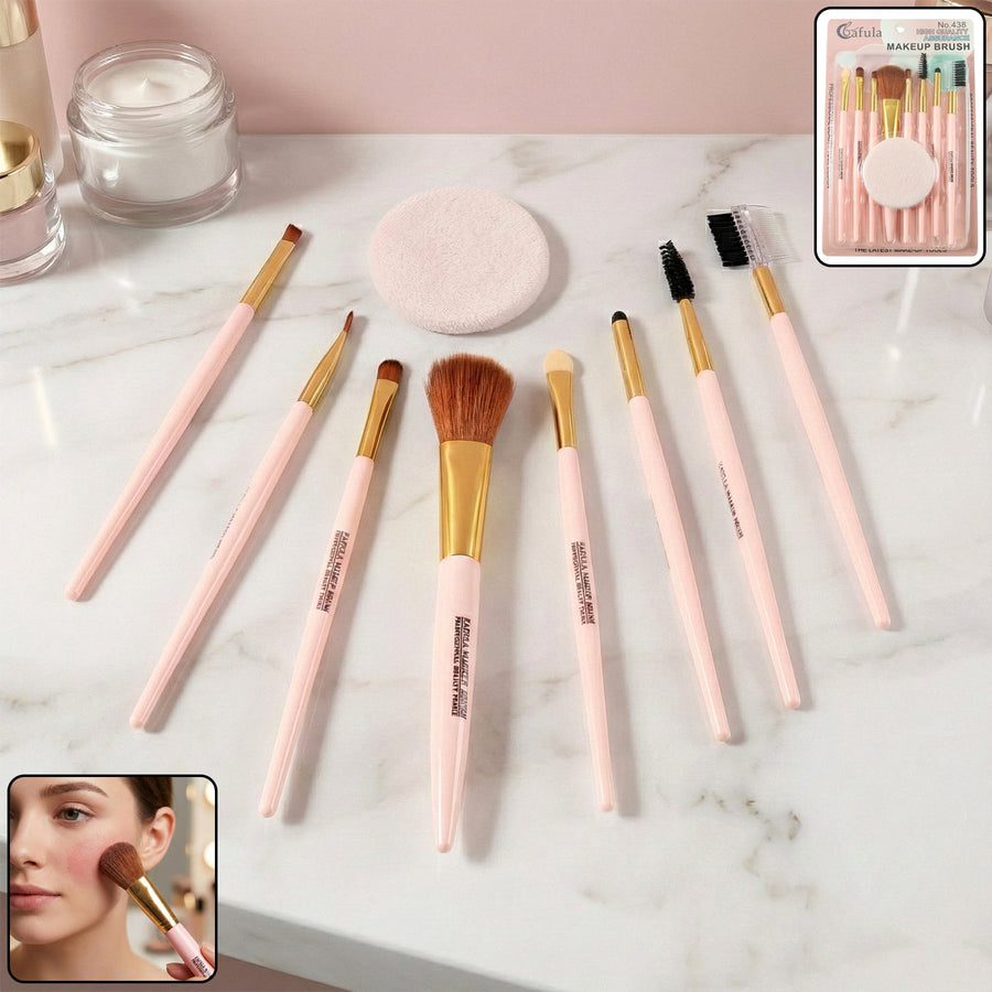 Professional Makeup Brush Set 9-in-1 – Complete Face & Eye Kit