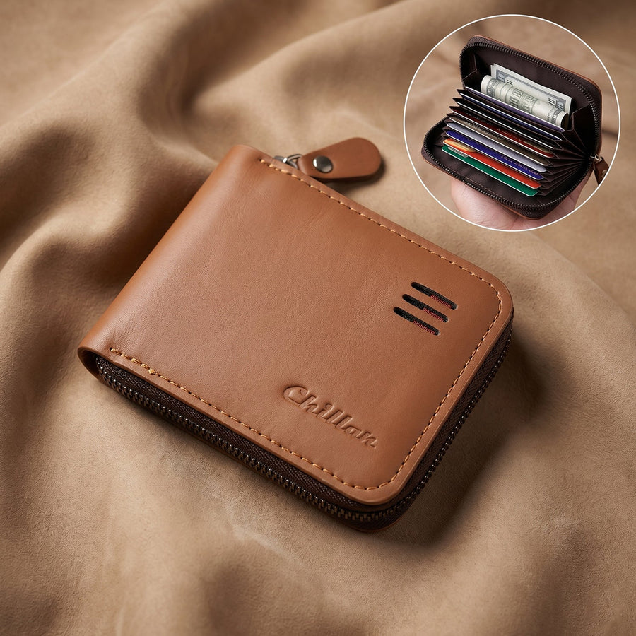 Zip-Around Cardholder Wallet – Secure Compact Design for Men & Women