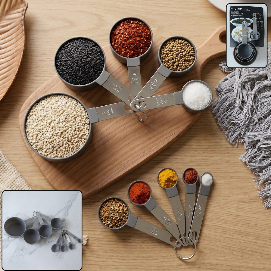 Plastic Measuring Cups and Spoons Set – Accurate Kitchen Tools