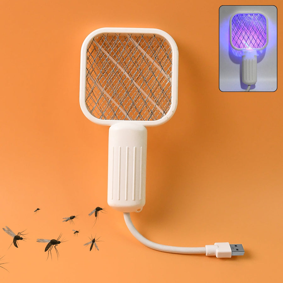 Electric Mosquito Swatter Racket – Rechargeable USB Bug Zapper