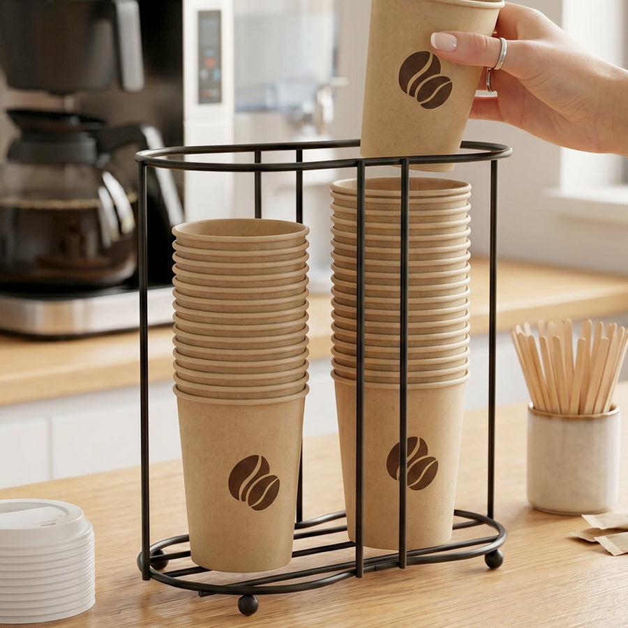 Metal Desktop Water Cup Holder – Space-Saving Organizer for Cups