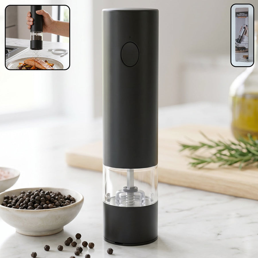 Electric Pepper Grinder – USB Rechargeable & One Touch Operation