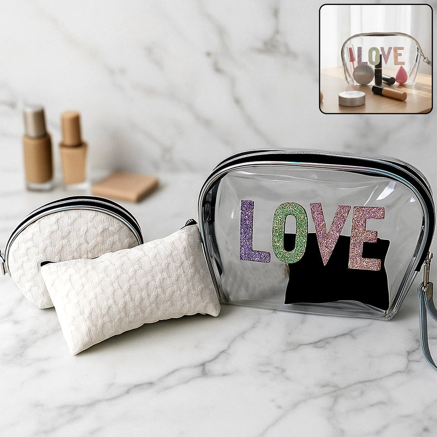 3-in-1 Makeup Bag Set – Compact & Stylish Travel Organizer