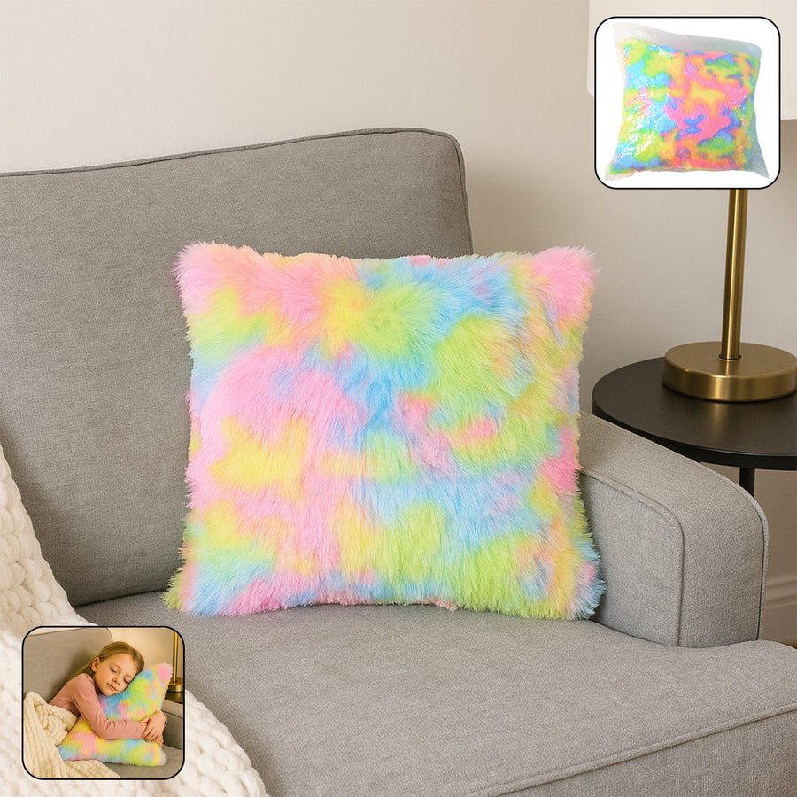 Rainbow Cushion Pillow – Soft Plush Decorative Throw Pillow