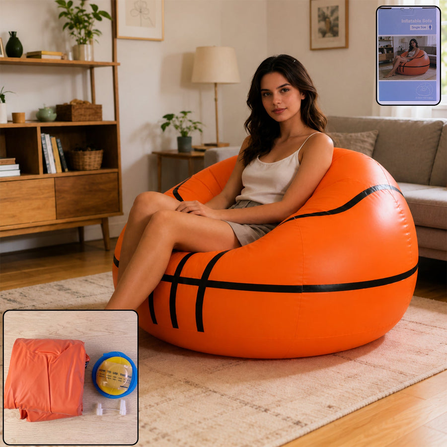 Inflatable Ball Sofa – Space-saving, fun lounge seat for kids & adults