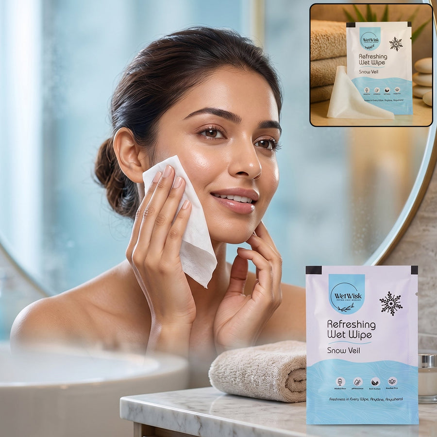 Wet Wipes Face & Body – Refreshing Snow Veil Fragrance