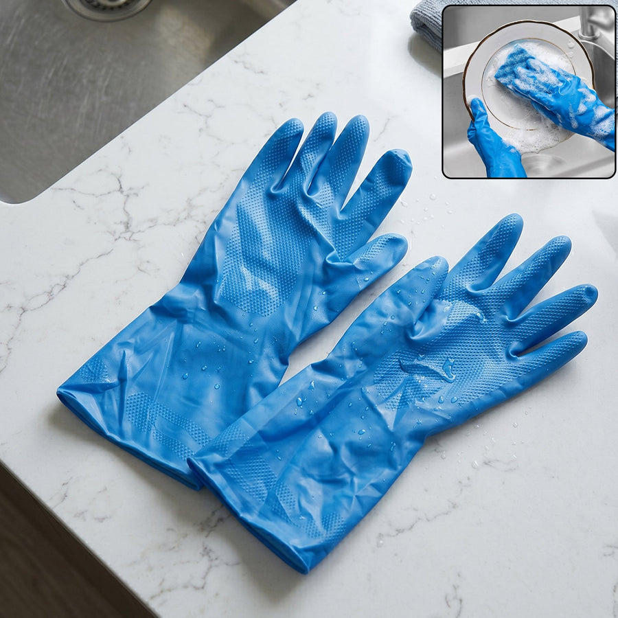 Waterproof Rubber Cleaning Gloves – Reusable & Durable for Household Tasks