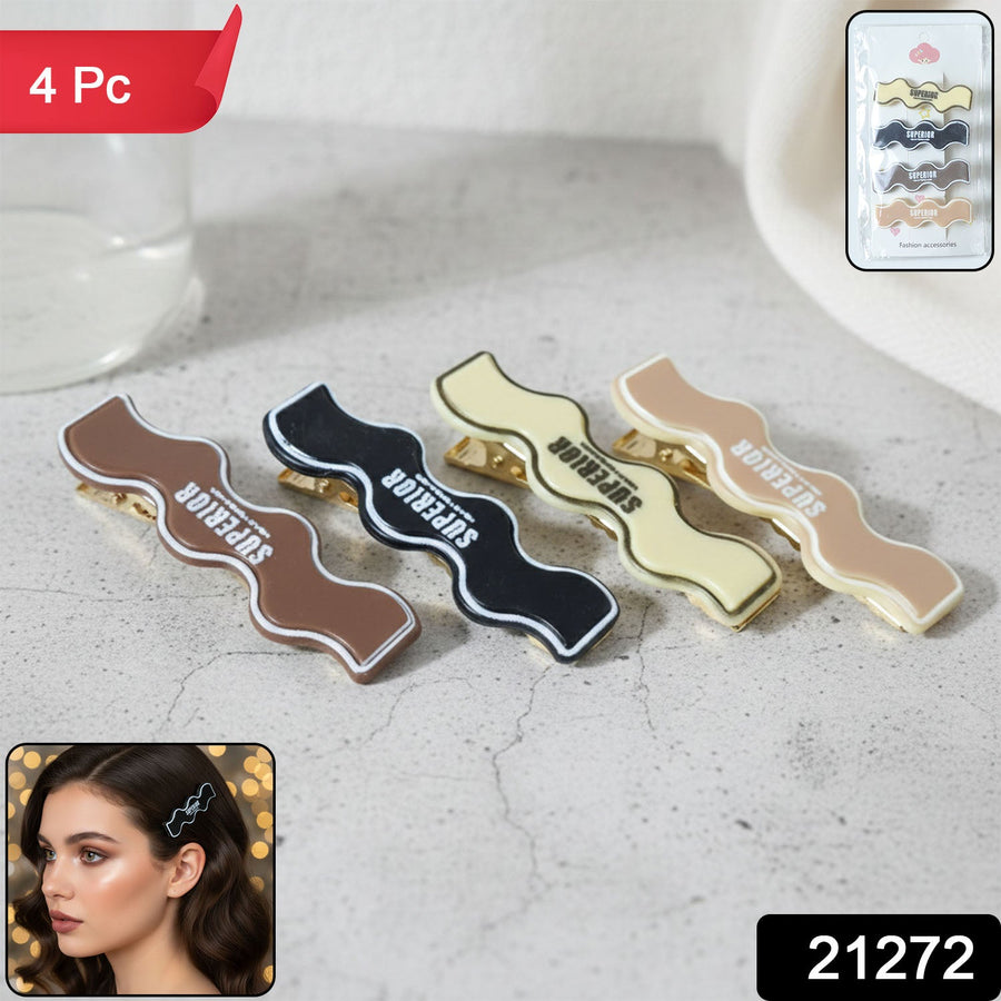 Premium Fashion Hair Clips – Superior Curved Snap Hold Set