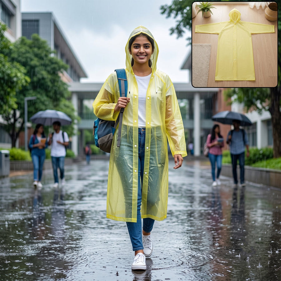 EVA Rain Coat – Lightweight Hooded Design for Monsoon