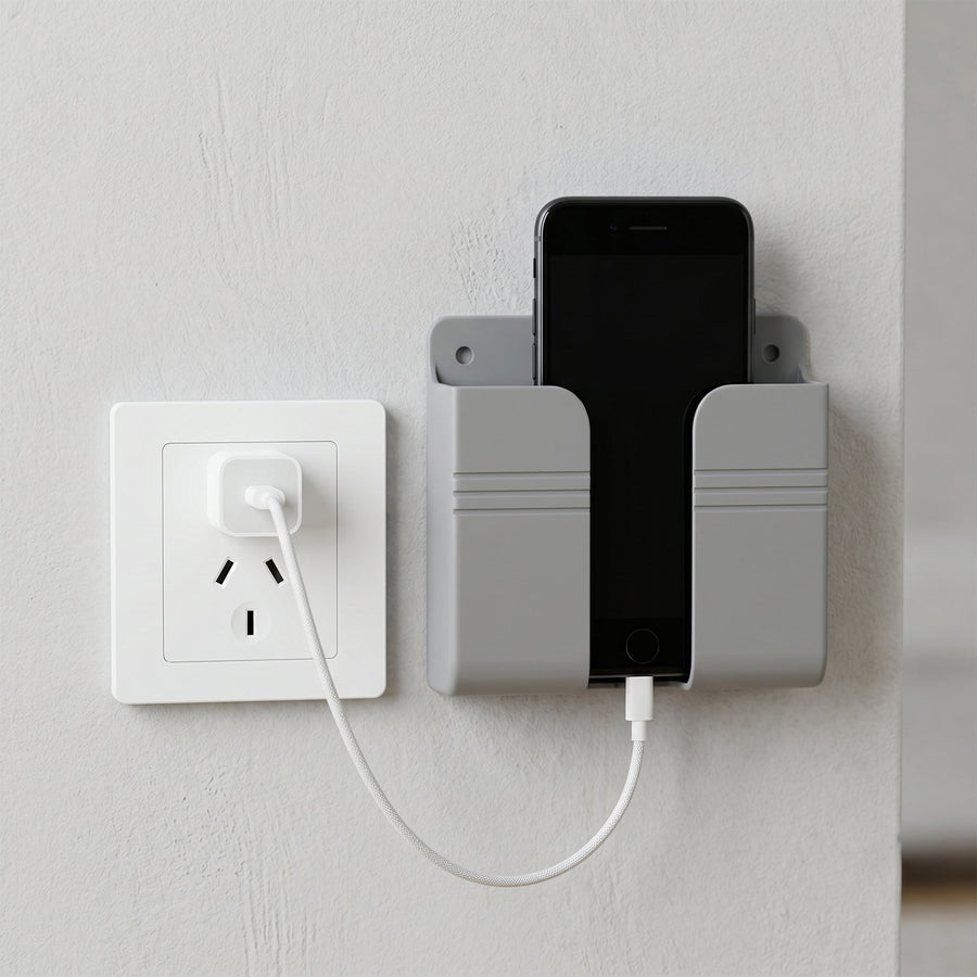 Wall-Mounted Mobile & Remote Holder – Space-Saving Organizer