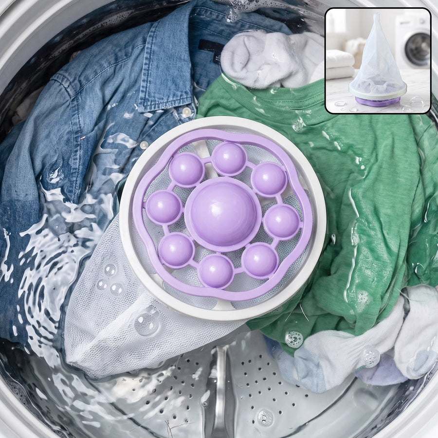 Washing Machine Floating Hair Catcher Filter Mesh Bag for Laundry (1 Pc)