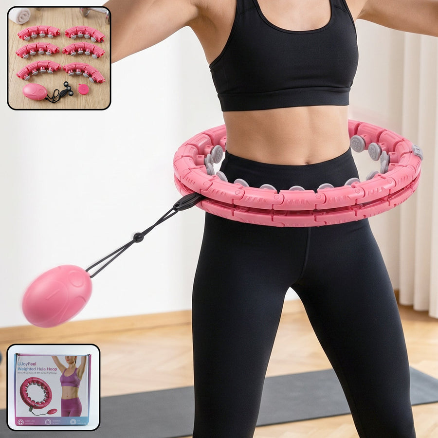 Adjustable Smart Weighted Hula Hoop with Massage Ball for Waist Slimming (1 Pc)